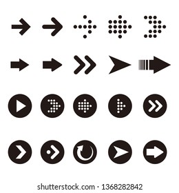 Arrows vector collection isolation on white background - Vector