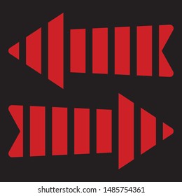 arrows vector collection red - Vector