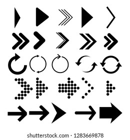 Arrows vector collection. Set different Black Arrow Icon. Vector Collection