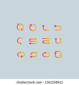 Arrows vector collection web icon
