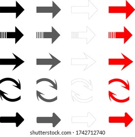 Arrows vector collection.Black, gray, white, red arrow.Set of black vector arrows.