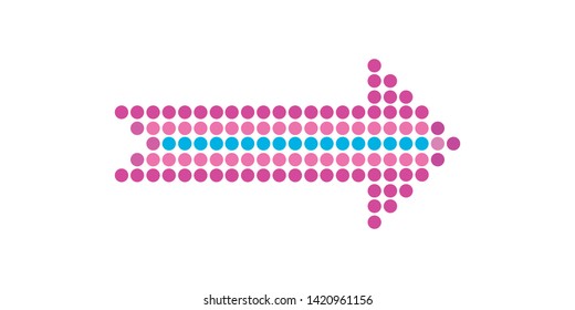 arrows vector colour. dots arrows icon
