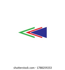 Plantilla de ilustración de diseño vectorial de flechas