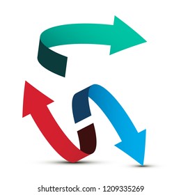 Arrows. Vector Double Arrow Symbol.