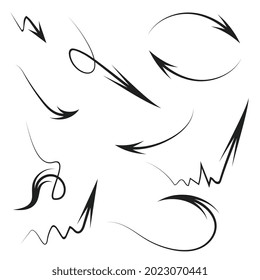 Ilustración del elemento gráfico vectorial de flechas