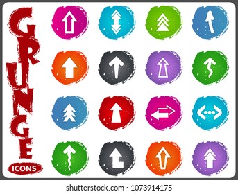Arrows vector grunge icons for user interface design