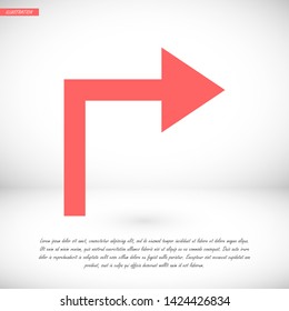 arrows vector icon eps 10 , Lorem ipsum Flat design