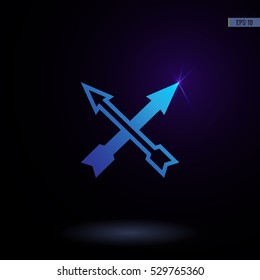 Arrows. Vector icon. Graphic symbol for web design, logo.