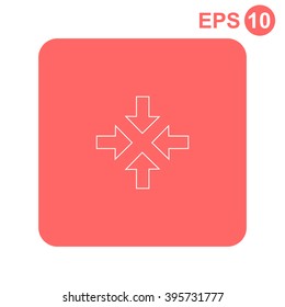 Arrows vector icon. Inside.