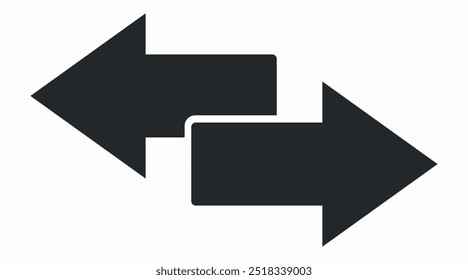 Arrows Vector Icon. Vector isolated editable illustration of arrows