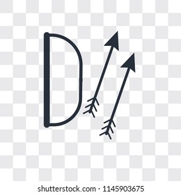 Arrows vector icon isolated on transparent background, Arrows logo concept
