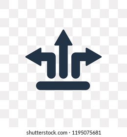 Arrows vector icon isolated on transparent background, Arrows transparency concept can be used web and mobile