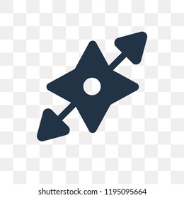 Arrows vector icon isolated on transparent background, Arrows transparency concept can be used web and mobile