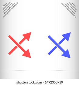 arrows  vector icon , Lorem ipsum flat design