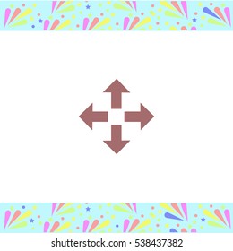 Arrows vector icon on white background. Isolated illustration. Business picture.