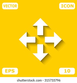 Arrows vector icon. Outside
