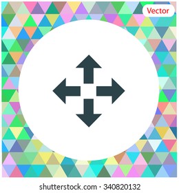 Arrows vector icon. Outside.