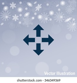 Arrows vector icon. Outside.
