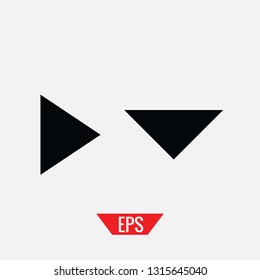 arrows vector icon right and up triangles