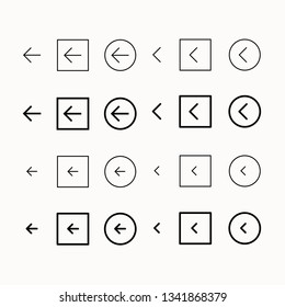 Arrows vector icon set