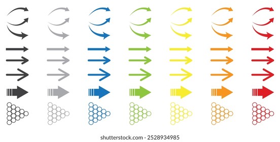 Arrows vector icon set elements