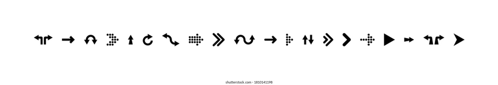 Arrows. Arrows vector icons. Cursor symbols. Vector illustration