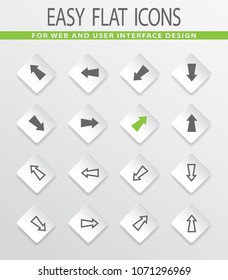 Arrows vector icons for user interface design