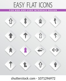 Arrows vector icons for user interface design