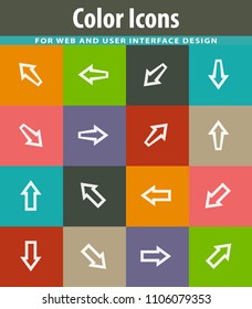 Arrows vector icons for user interface design