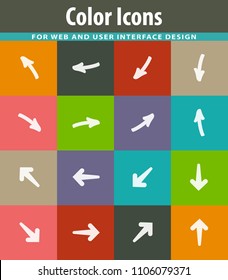Arrows vector icons for user interface design