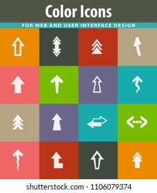 Arrows vector icons for user interface design