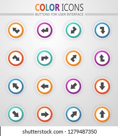 Arrows vector icons for user interface design