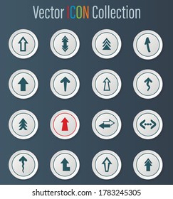Arrows vector icons for user interface design