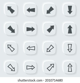 Arrows vector icons for user interface design