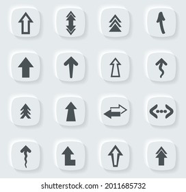 Arrows vector icons for user interface design