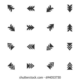 Arrows vector icons for user interface design