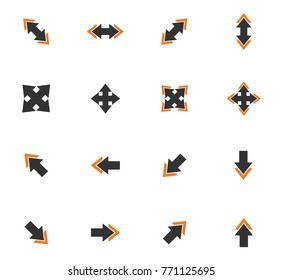 Arrows vector icons for user interface design