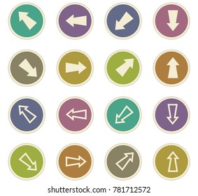 Arrows vector icons for user interface design