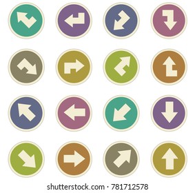 Arrows vector icons for user interface design