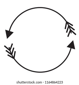 Round Circle Arrow Icon Simple Illustration: เวกเตอร์สต็อก (ปลอดค่า ...