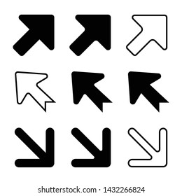 Arrows vector illustration. Arrow vector icon. 