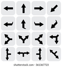 Arrows. Vector illustration arrow icons.