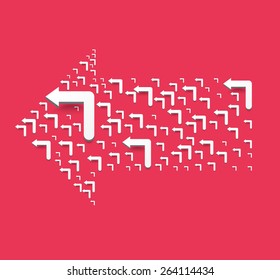 Arrows vector illustration collection, Background arrows
