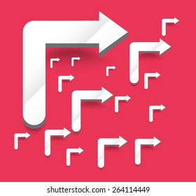 Arrows vector illustration collection, Background arrows