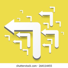 Arrows vector illustration collection, Background arrows