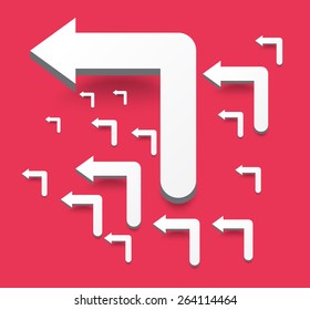 Arrows vector illustration collection, Background arrows