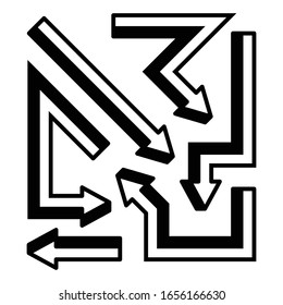 arrows vector illustration cuboid theme
