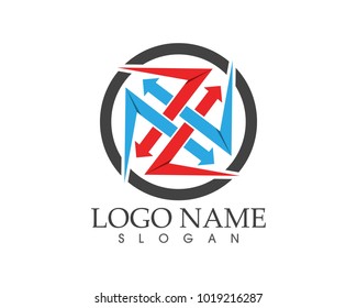 Arrows vector illustration icon Logo Template design
