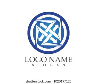 Arrows vector illustration icon Logo Template design