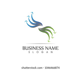 Arrows vector illustration icon Logo Template design